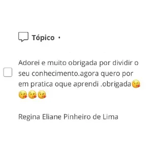 Depoimento de Regina Eliane Pinheiro querendo praticar